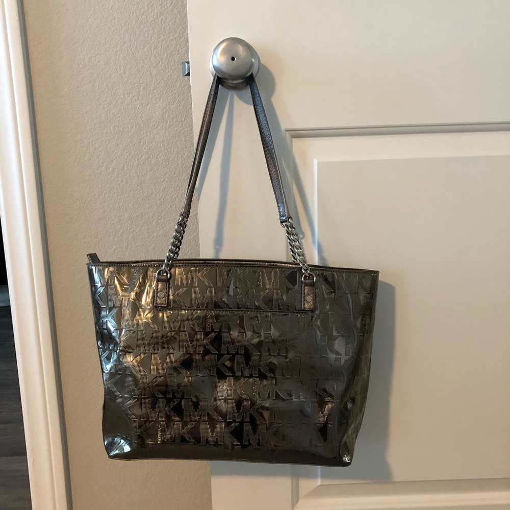 Michael Kors Gunmetal Gray Metallic Purse